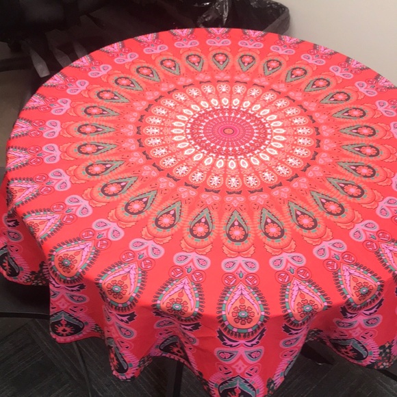 Paisley mandala round table cloth - Picture 2 of 4